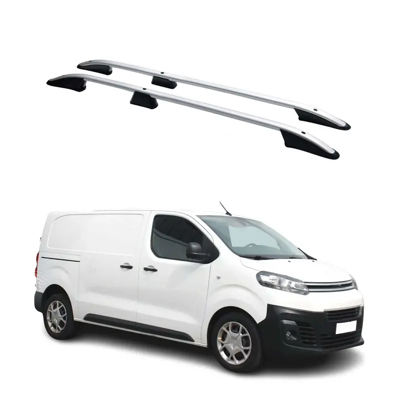 Barres de toit longitudinales pour Citroen Jumpy / SpaceTourer 2016-25 L2 Gris