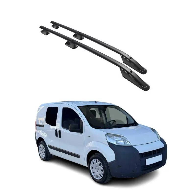 Barres de toit longitudinales pour Citroen Nemo 2008-2016 Aluminium Noir 2Pcs