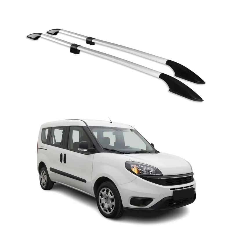 Barres de toit longitudinales pour Fiat Doblo 2010-2021 L1 Aluminium Gris 2Pcs