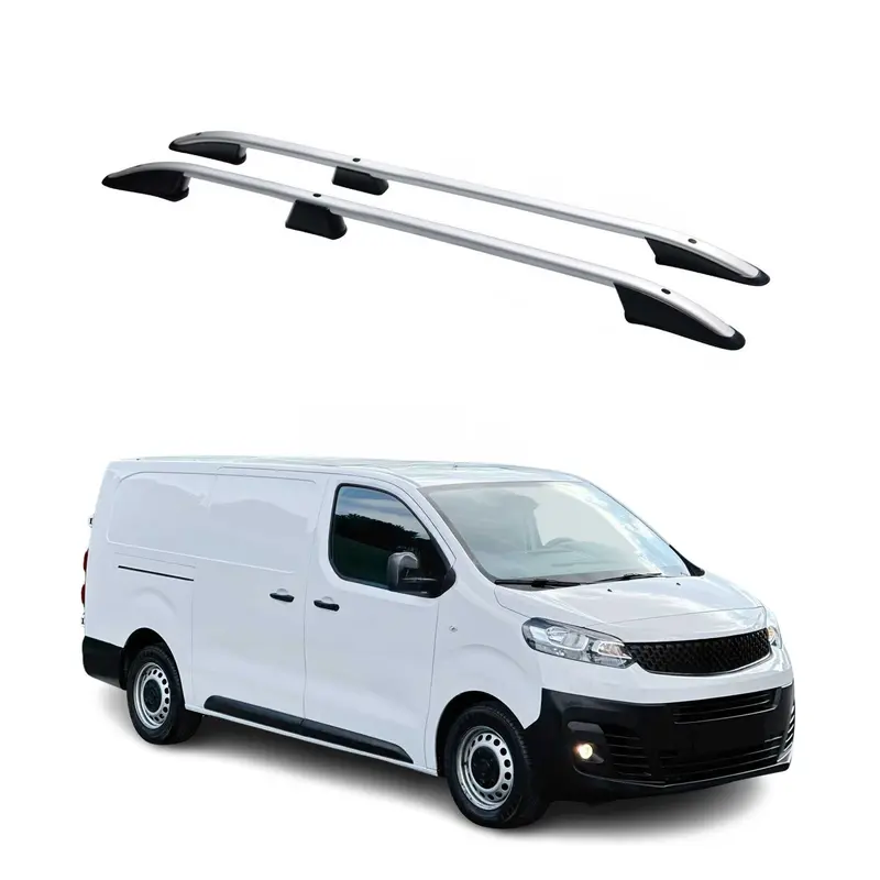 Barres de toit longitudinales pour Fiat Scudo 2022-2026 L3 Long Aluminium Gris