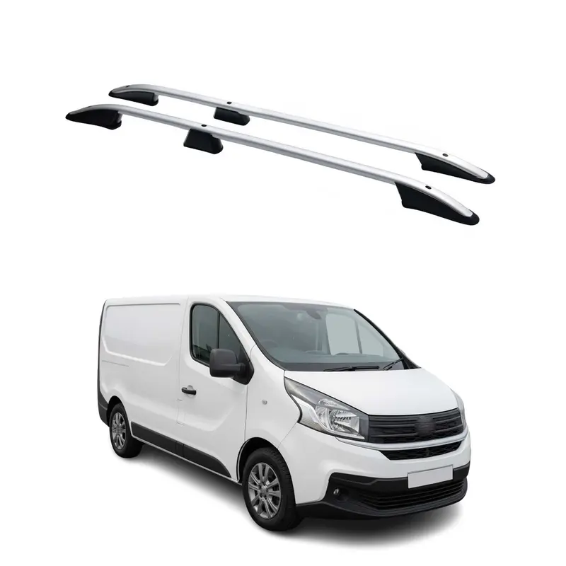 Barres de toit longitudinales pour Fiat Talento 2016-2024 L1 Aluminium Gris 2Pcs