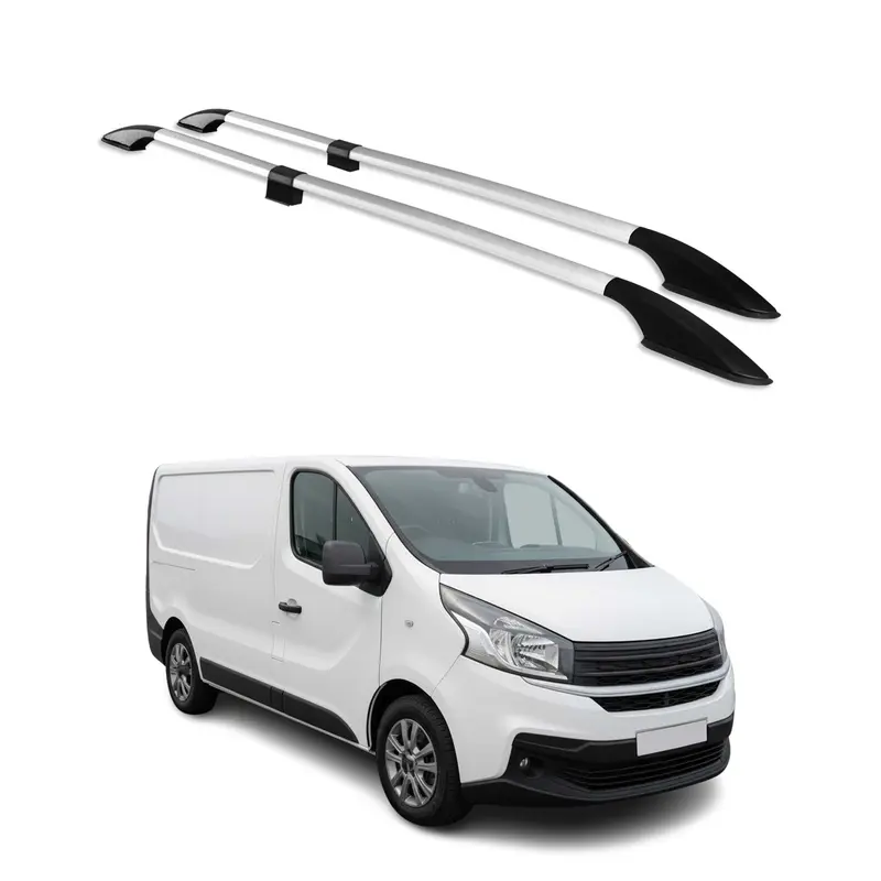 Barres de toit longitudinales pour Fiat Talento 2016-2024 L1 Aluminium Gris