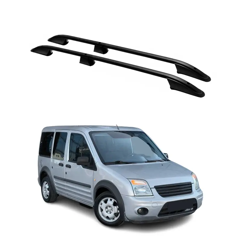 Barres de toit longitudinales pour Ford Connect 2002-2013 L1 Court Alu Noir