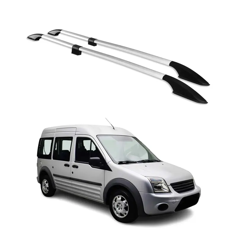 Barres de toit longitudinales pour Ford Connect 2002-2013 L2 Aluminium Gris