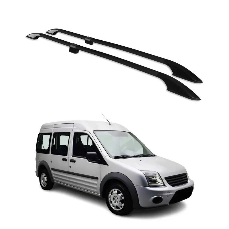 Barres de toit longitudinales pour Ford Connect 2002-2013 L2 Aluminium Noir