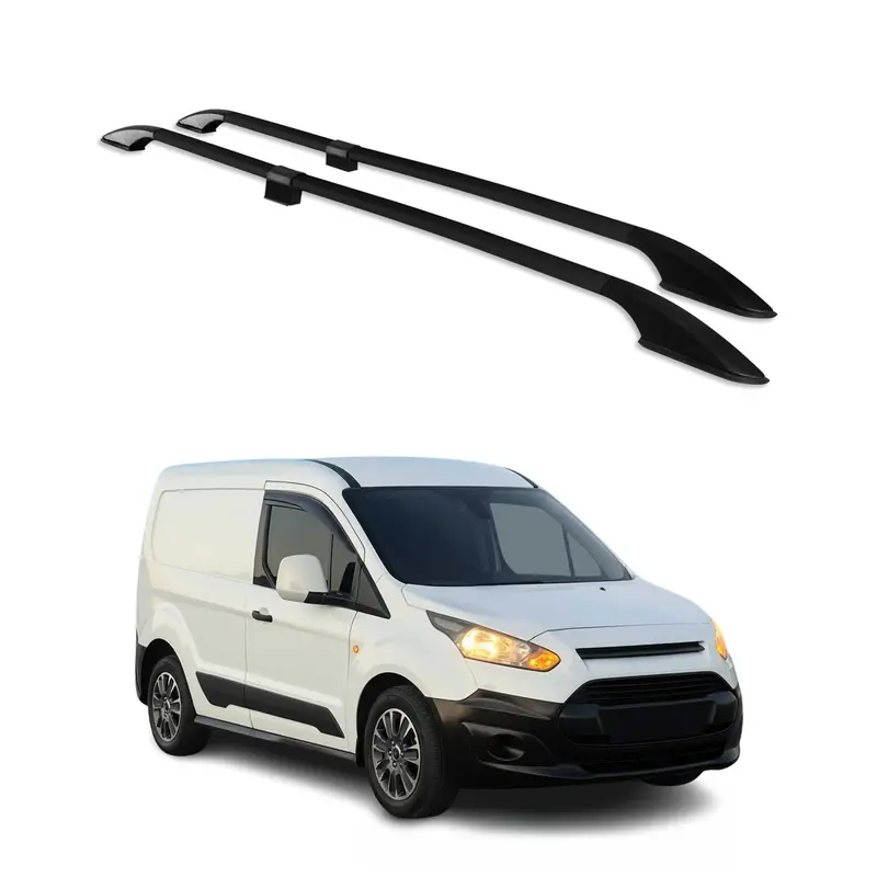 Barres de toit longitudinales pour Ford Connect 2014-2021 L1 Aluminium Noir