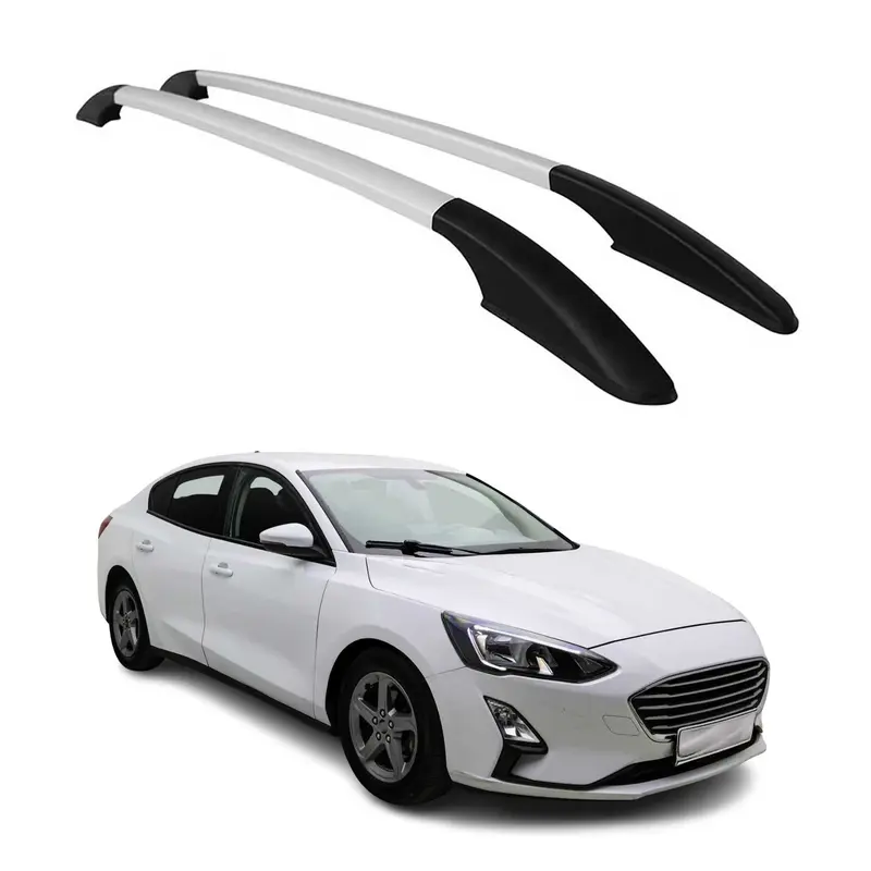 Barres de toit longitudinales pour Ford Focus 2018-2021 en Alu gris