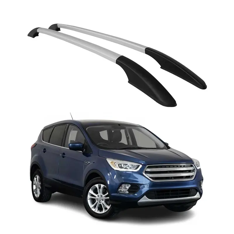 Barres de toit longitudinales pour Ford Kuga II 2012-2019 Aluminium Gris