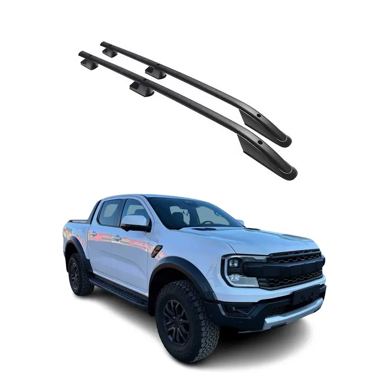 Barres de toit longitudinales pour Ford Ranger PK P703 2022-2026 Aluminium Noir