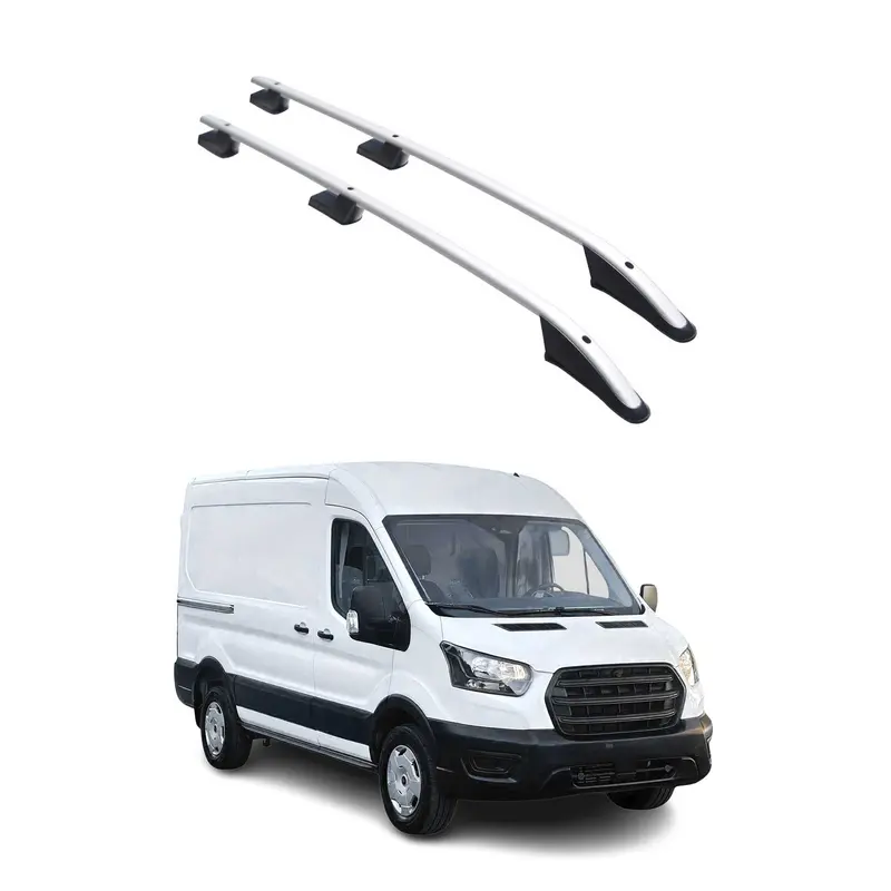Barres de toit longitudinales pour Ford Transit 2015-2026 Aluminium Gris