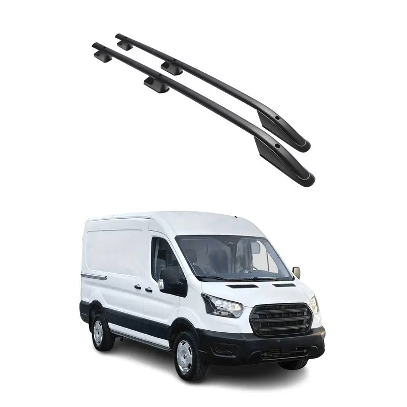 Barres de toit longitudinales pour Ford Transit 2015-2026 Aluminium Noir