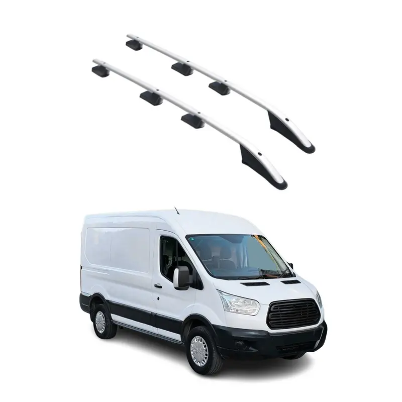 Barres de toit longitudinales pour Ford Transit 2015-2026 L2 Aluminium Gris