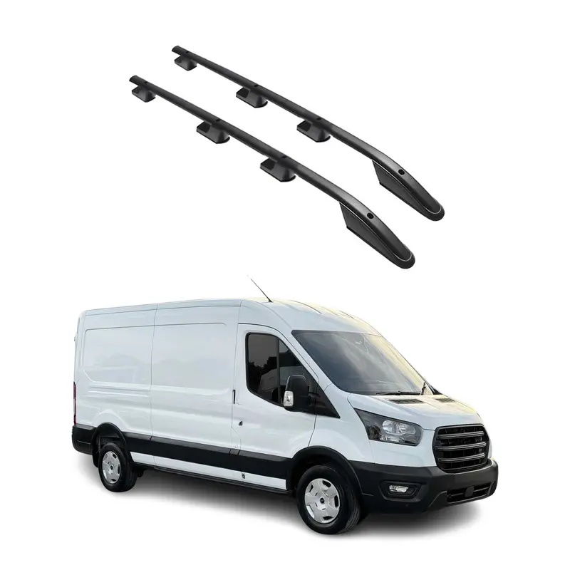 Barres de toit longitudinales pour Ford Transit 2015-2026 Long Aluminium Noir
