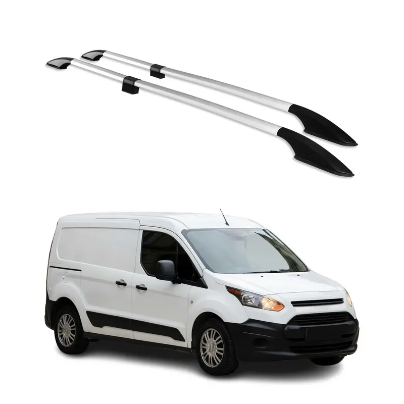 Barres de toit longitudinales pour Ford Transit Connect 2013-2024 L2 Alu Gris