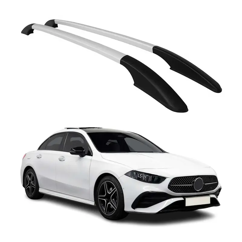 Barres de toit longitudinales pour Mercedes A Klasse W177 2018-2026 en Alu gris