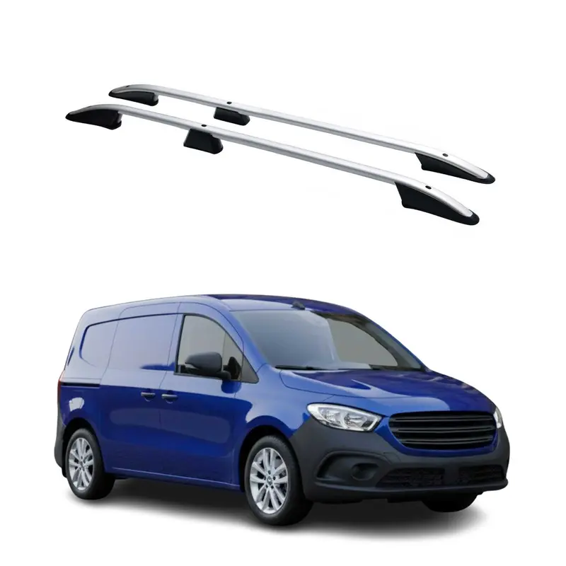 Barres de toit longitudinales pour Mercedes Citan 2021-2026 Aluminium Gray 2 Pcs