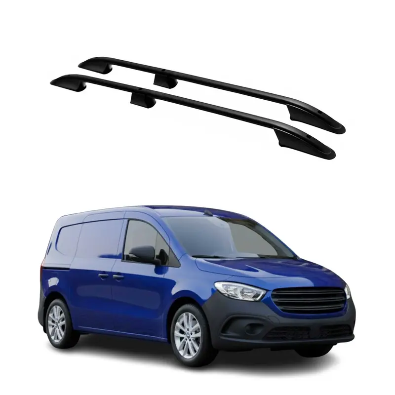 Barres de toit longitudinales pour Mercedes Citan 2021-2026 Aluminium Noir 2 Pcs