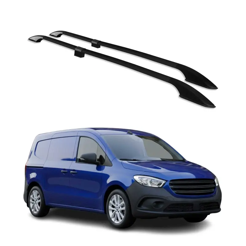 Barres de toit longitudinales pour Mercedes Citan 2021-2026 Aluminium Noir 4 Pcs