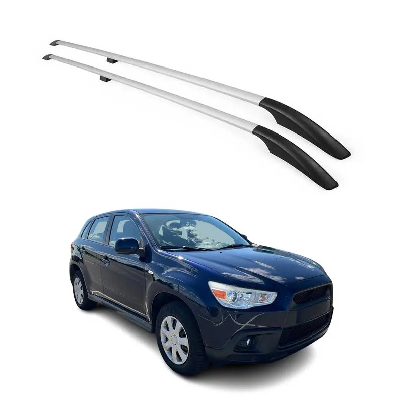 Barres de toit longitudinales pour Mitsubishi ASX 2010-2023 Aluminium Gris