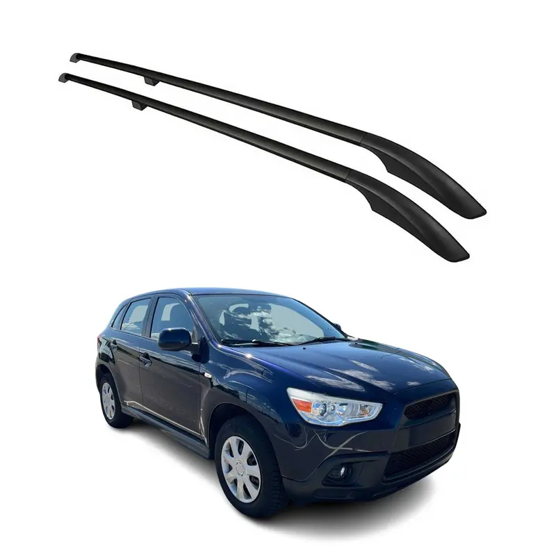 Barres de toit longitudinales pour Mitsubishi ASX 2010-2023 Aluminium Noir