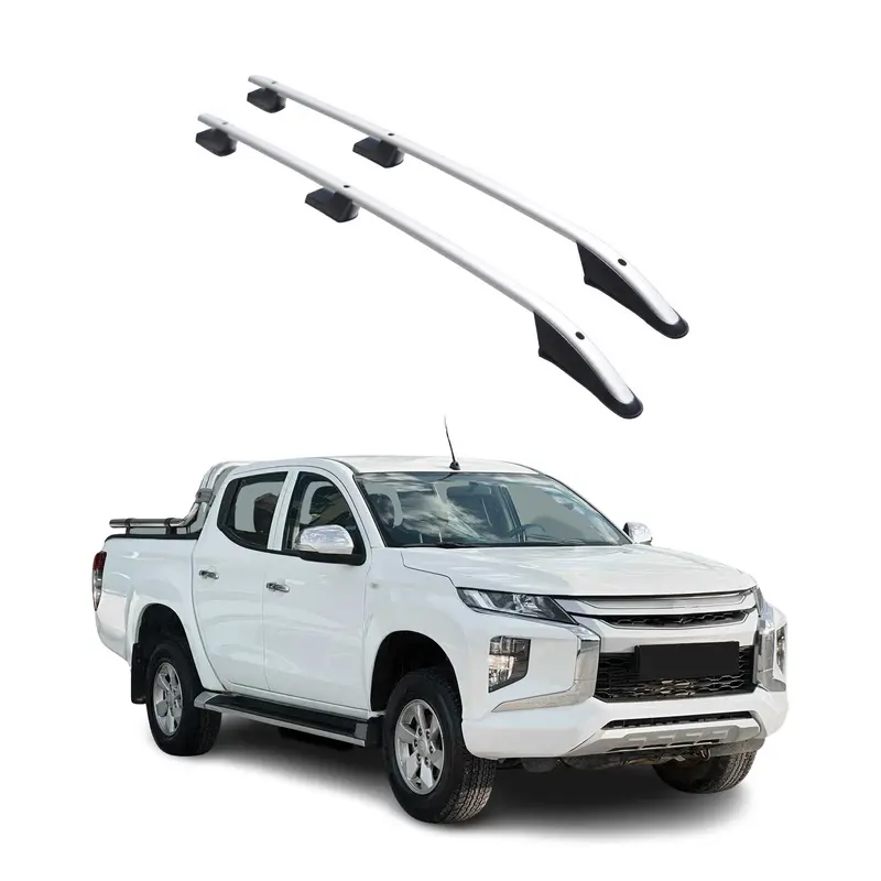 Barres de toit longitudinales pour Mitsubishi L200 2019-2026 L2 Aluminium Gris