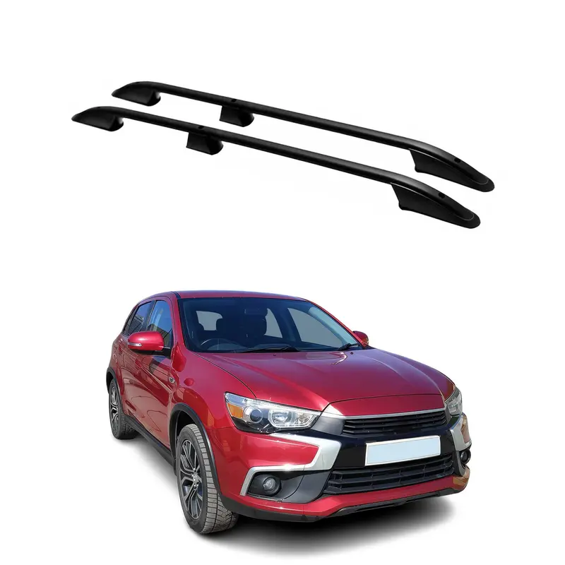 Barres de toit longitudinales pour Mitsubishi Outlander 2010-2023 Alu Noir