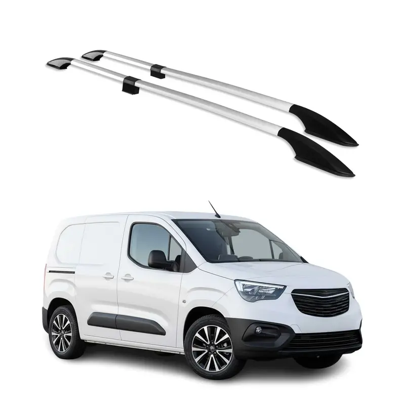 Barres de toit longitudinales pour Opel Combo E 2019-2026 L1 Alu Gris