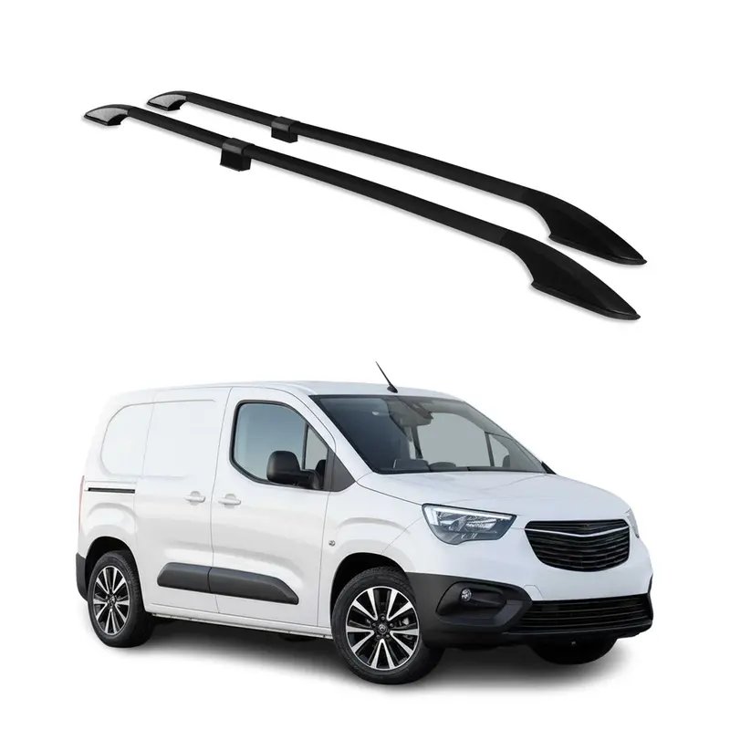 Barres de toit longitudinales pour Opel Combo E 2019-2026 L1 Aluminium Noir