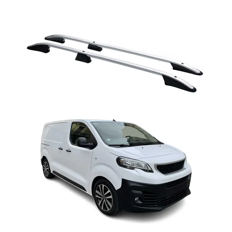 Barres de toit longitudinales pour Peugeot Expert / Traveller 2016-2026 L1 Gris