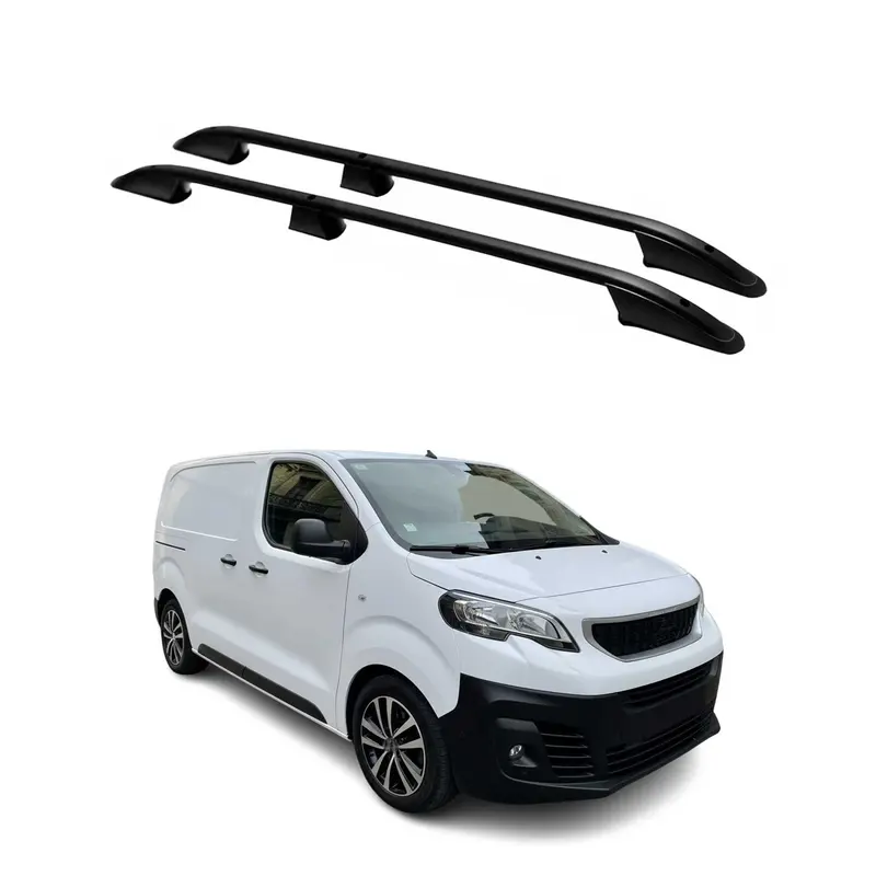 Barres de toit longitudinales pour Peugeot Expert / Traveller 2016-2026 L1 Noir