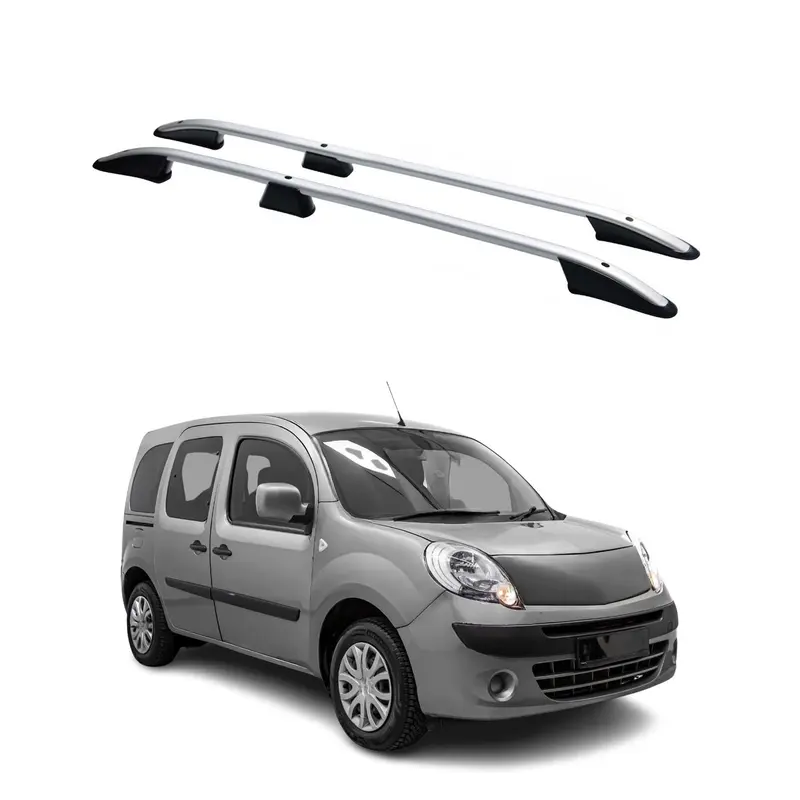 Barres de toit longitudinales pour Renault Kangoo 2008-2021 L1 Alu Gris