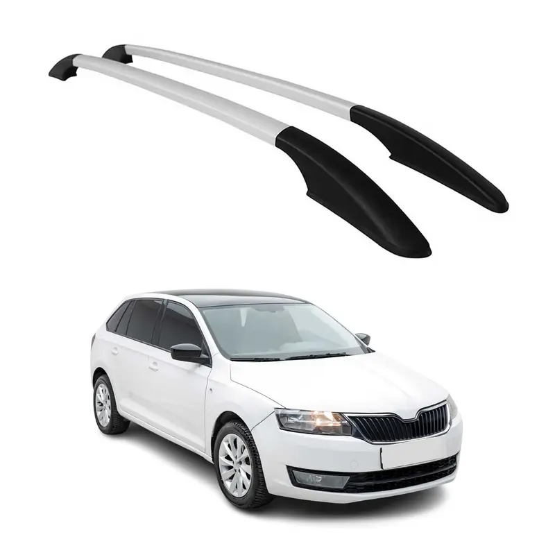 Barres de toit longitudinales pour Skoda Rapid Spaceback 2013-2019 en Alu gris