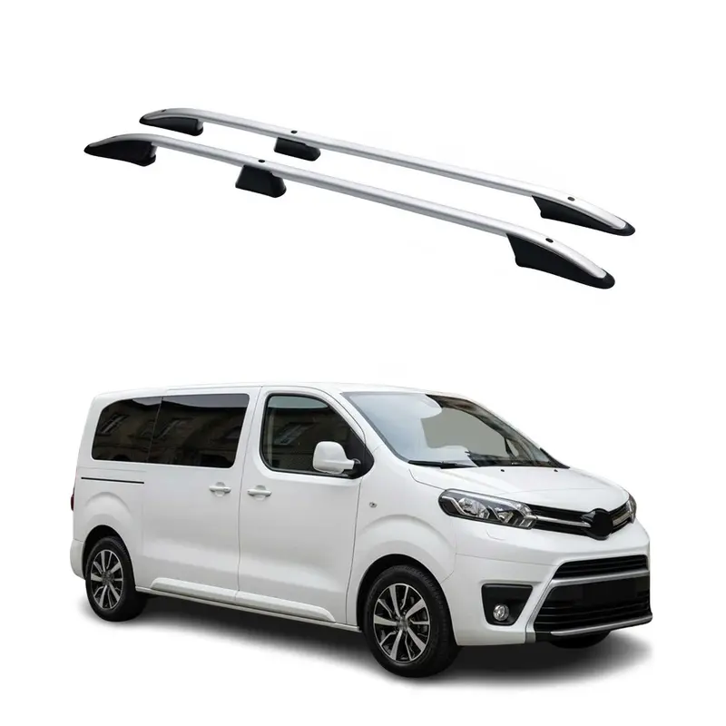 Barres de toit longitudinales pour Toyota Proace 2016-2026 L1 Aluminium Gris