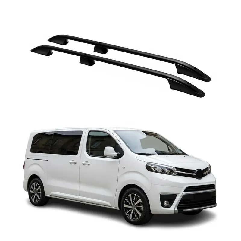 Barres de toit longitudinales pour Toyota Proace 2016-2026 L1 Aluminium Noir