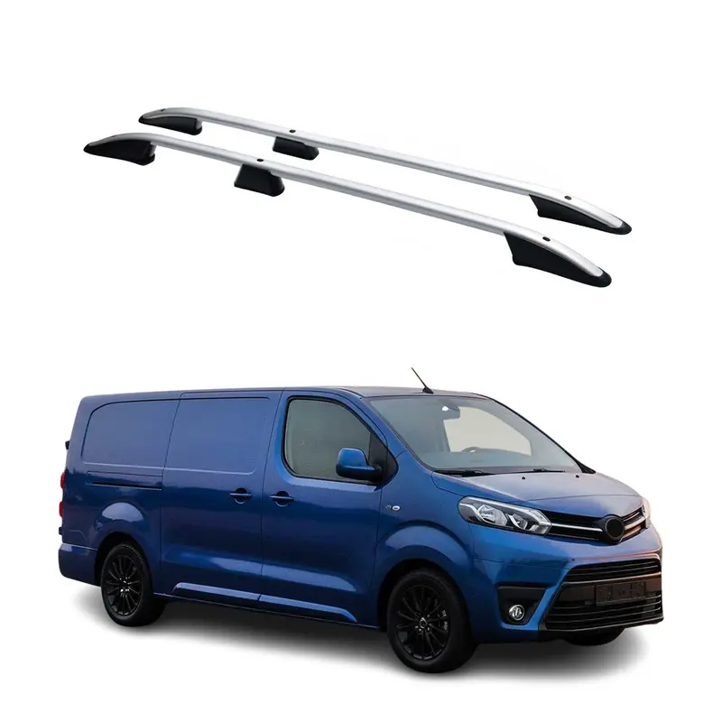 Barres de toit longitudinales pour Toyota Proace 2016-2026 L3 Long Alu Gris