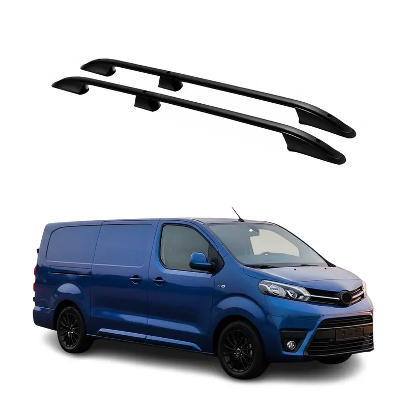 Barres de toit longitudinales pour Toyota Proace 2016-2026 L3 Long Alu Noir