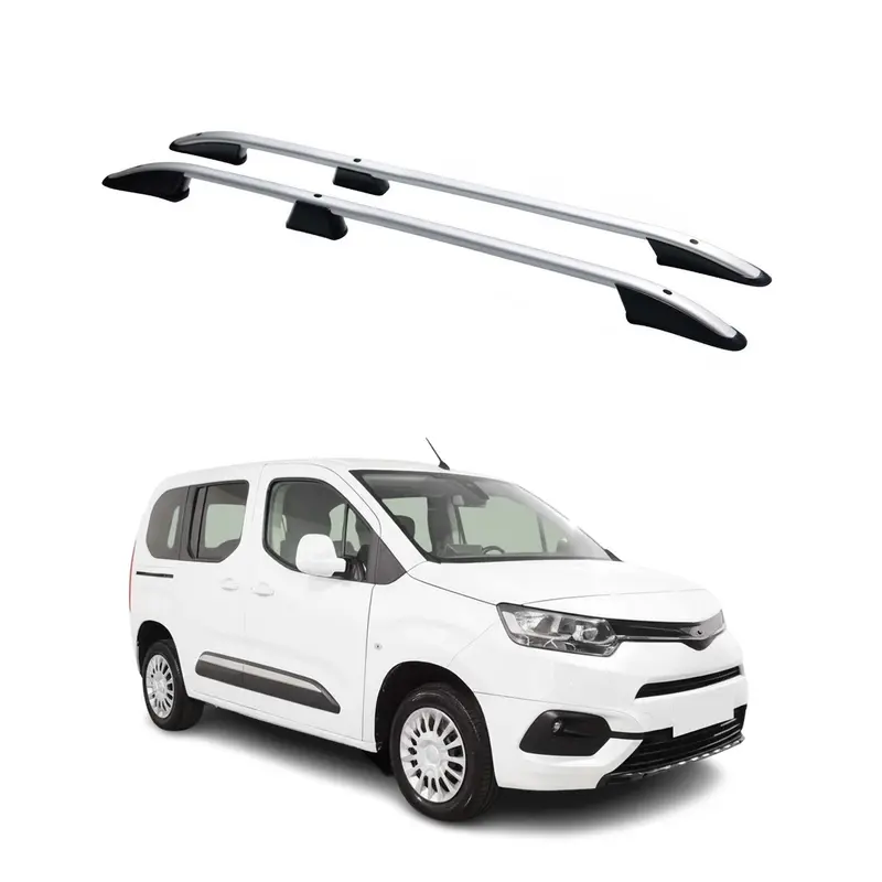 Barres de toit longitudinales pour Toyota Proace City 2019-2026 L1 Alu Gris