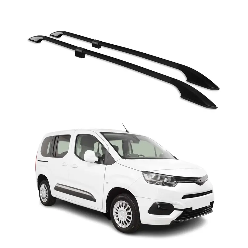 Barres de toit longitudinales pour Toyota Proace City 2019-2026 L1 Alu Noir