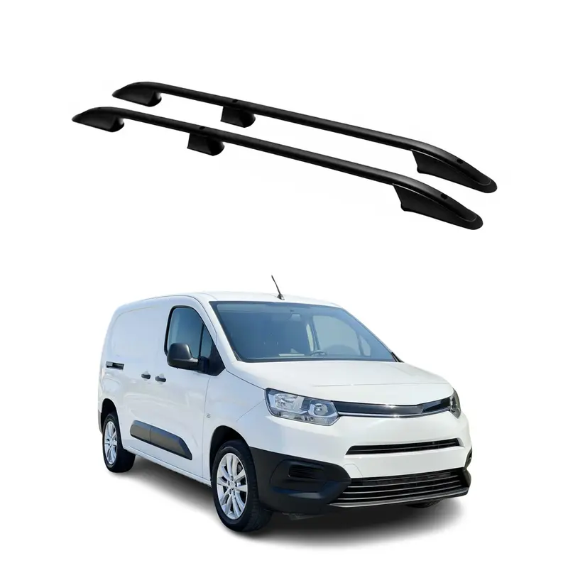 Barres de toit longitudinales pour Toyota Proace City 2019-2026 L2 Alu Noir 2x