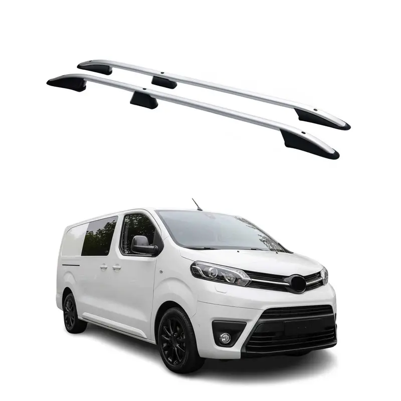 Barres de toit longitudinales pour Toyota ProAce / ProAce Verso 2016-26 L2 Gris