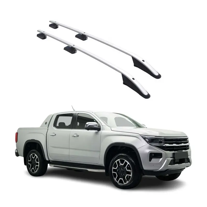 Barres de toit longitudinales pour VW Amarok NF 2023-2026 Aluminium Argent