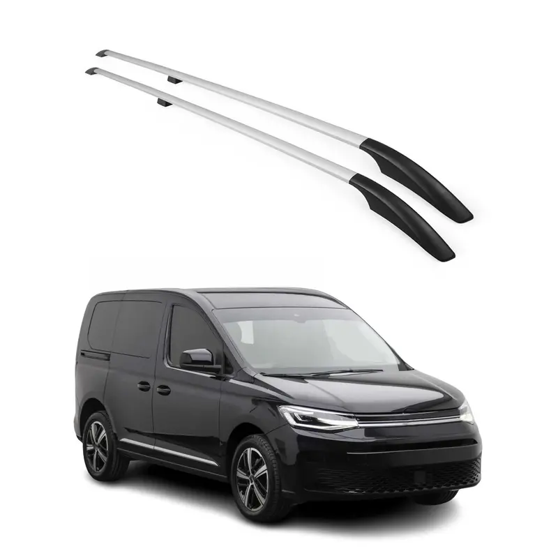 Barres de toit longitudinales pour VW Caddy 2020-2026 L1 Aluminium Gris 2x