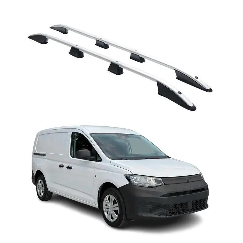 Barres de toit longitudinales pour VW Caddy 2020-2026 L2 Long Aluminium Gris