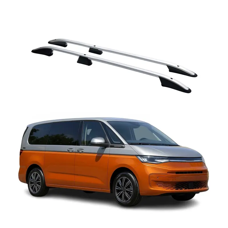Barres De Toit Longitudinales pour VW T7 Multivan 2021-2026 Aluminium Gris 2Pcs