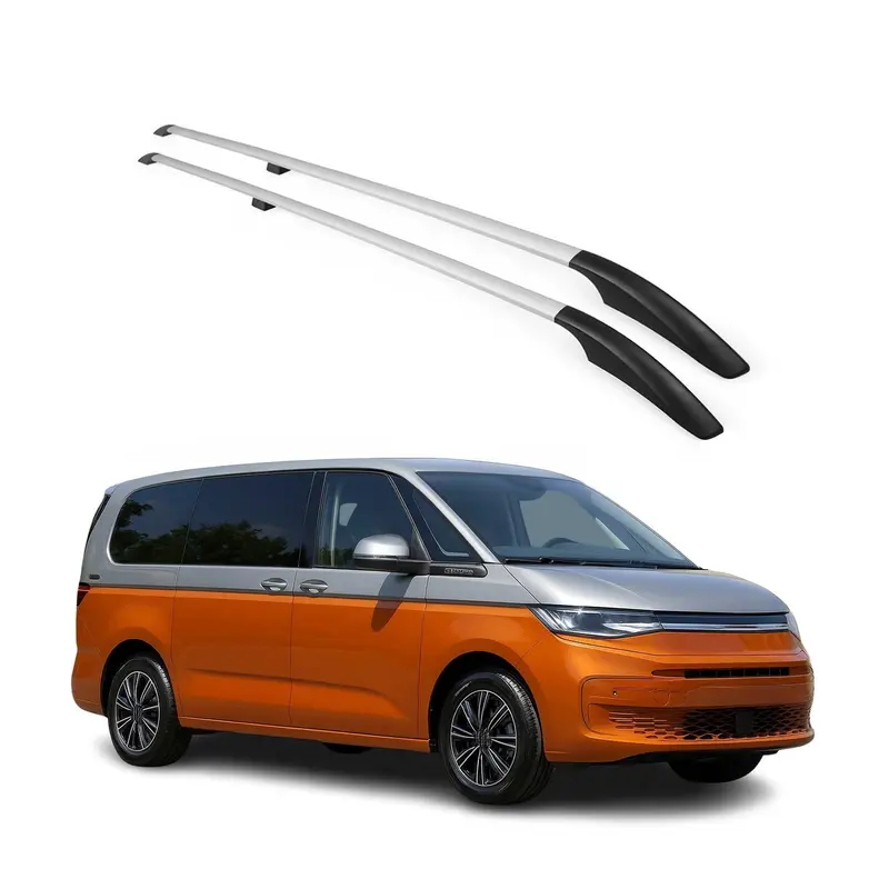 Barres de toit longitudinales pour VW T7 Multivan 2021-2026 L2 Aluminium Gris 2x