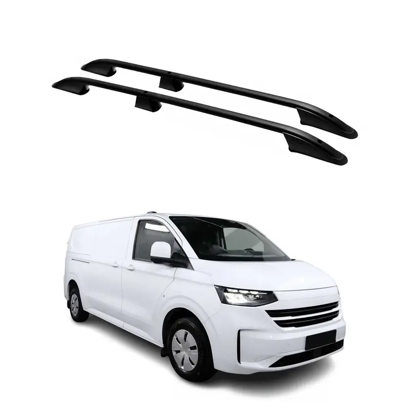 Barres de toit longitudinales pour VW T7 Transporter 2023-2026 L2 Long Alu Noir