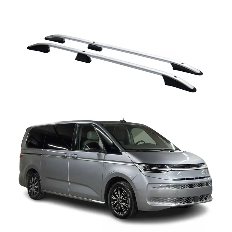 Barres de toit longitudinales pour VW Transporter T7 2023-2026 L1 court Gris 2x