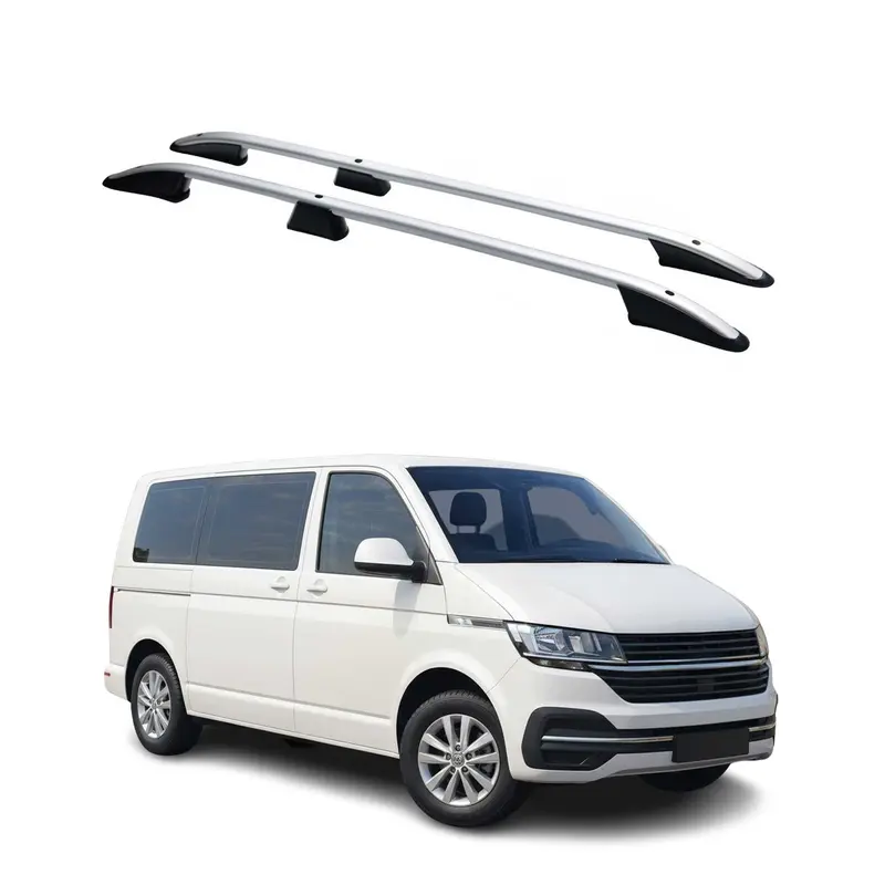 Barres de toit longitudinales pour VW Transporter T7 2023-2026 L1 court Gris ABE