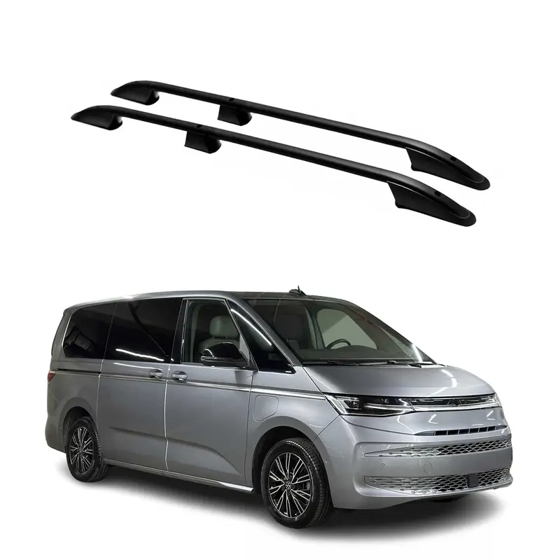 Barres de toit longitudinales pour VW Transporter T7 2023-2026 L1 court Noir 2x