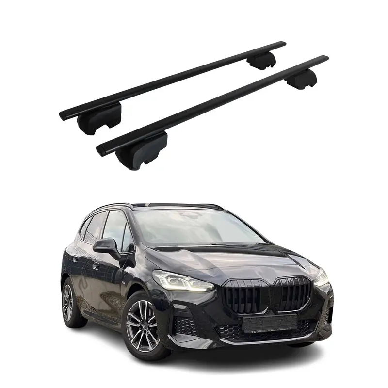 Barres de toit pour BMW Série 2 Active Tourer U06 2021-24 Acier Noir 2x